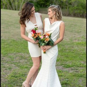 Cream cocktail dress